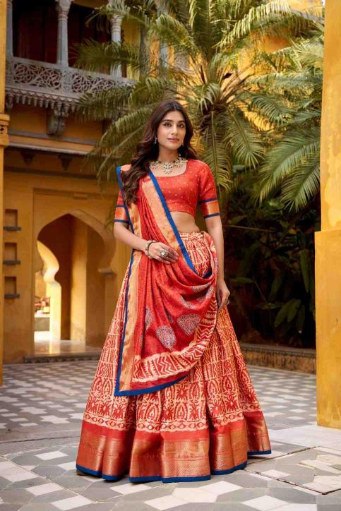 Taraa L 1252 Dola Silk Kolkata Lehenga Choli Designs